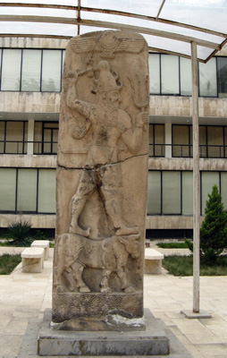 National Museum Hittite Weather God, smiting ungodly, Aleppo, Syria 2010