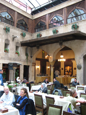 Martini Dar Zamaria Traditional interior courtyard, Aleppo, Syria 2010