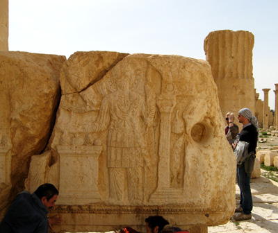 Carving, Temple of Bel, Palmyra, Syria 2010