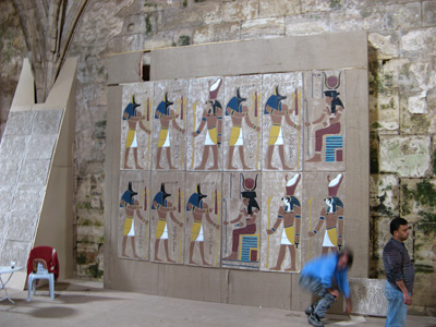 Egptian Theme in Great Hall??, Krak de Chevaliers, Syria 2010
