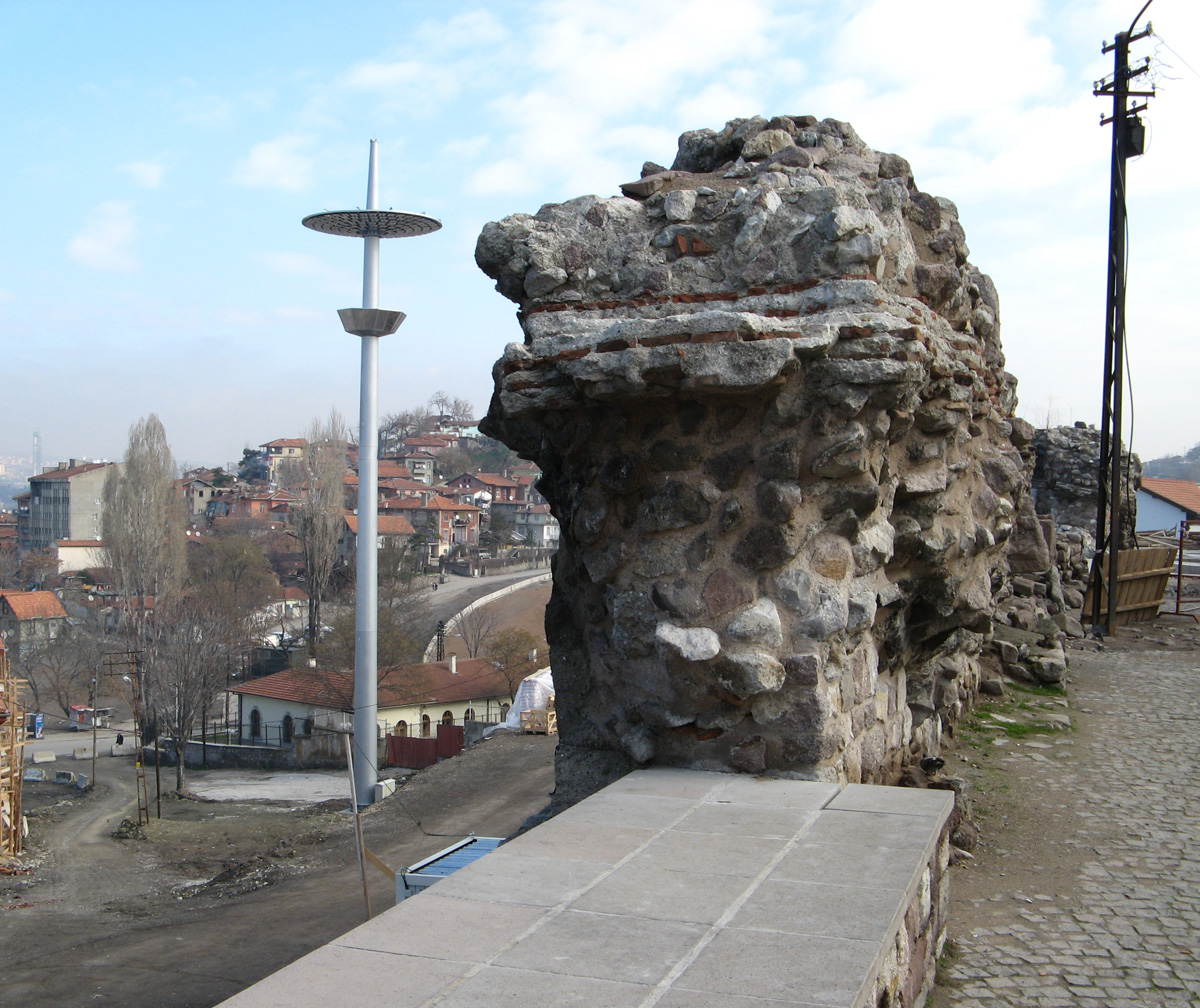 Ankara, Wall of Temple of Augustus Plus mysterious modern tower