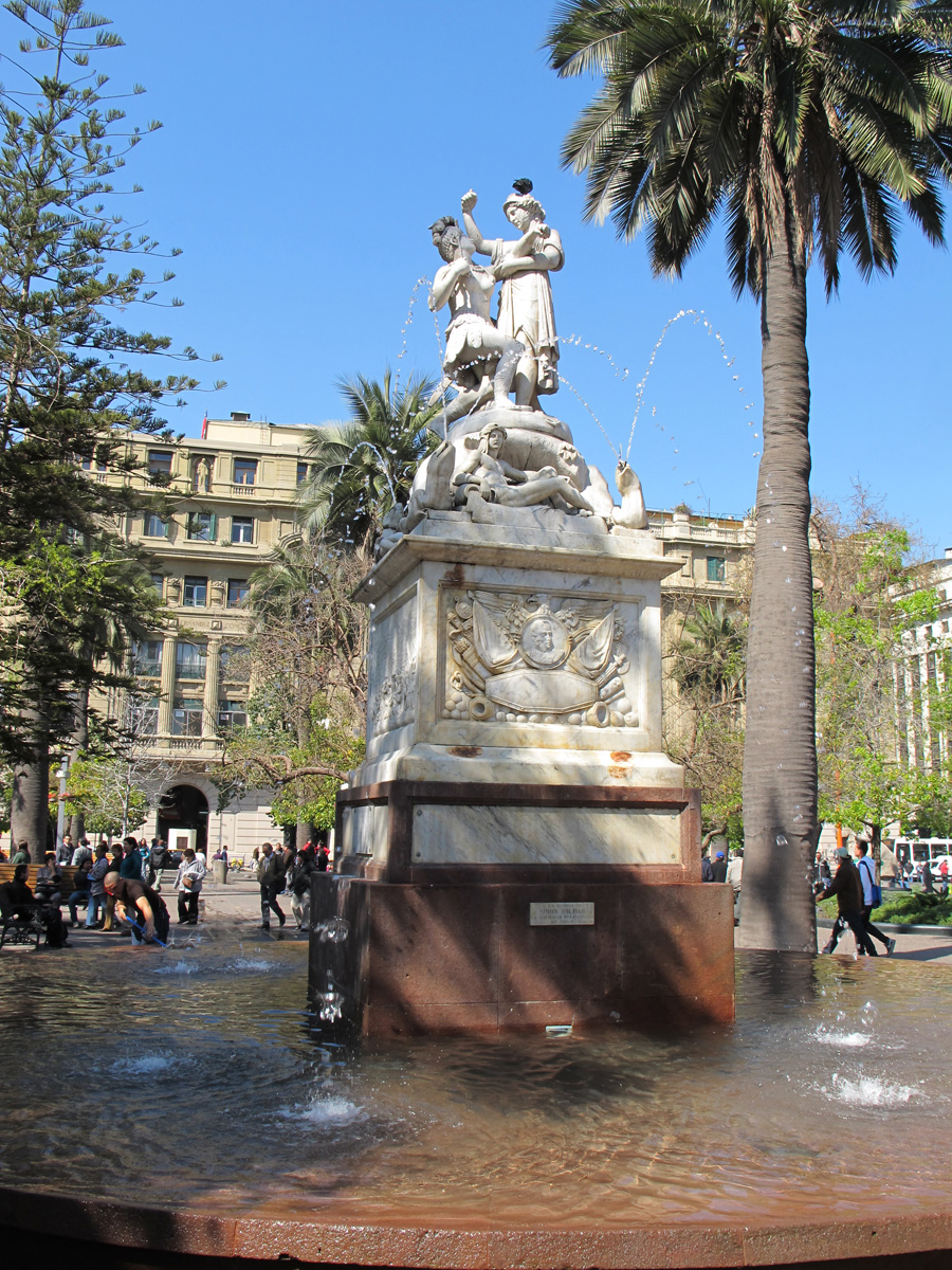 Santiago, Plaza de Armas Bolivar Monument