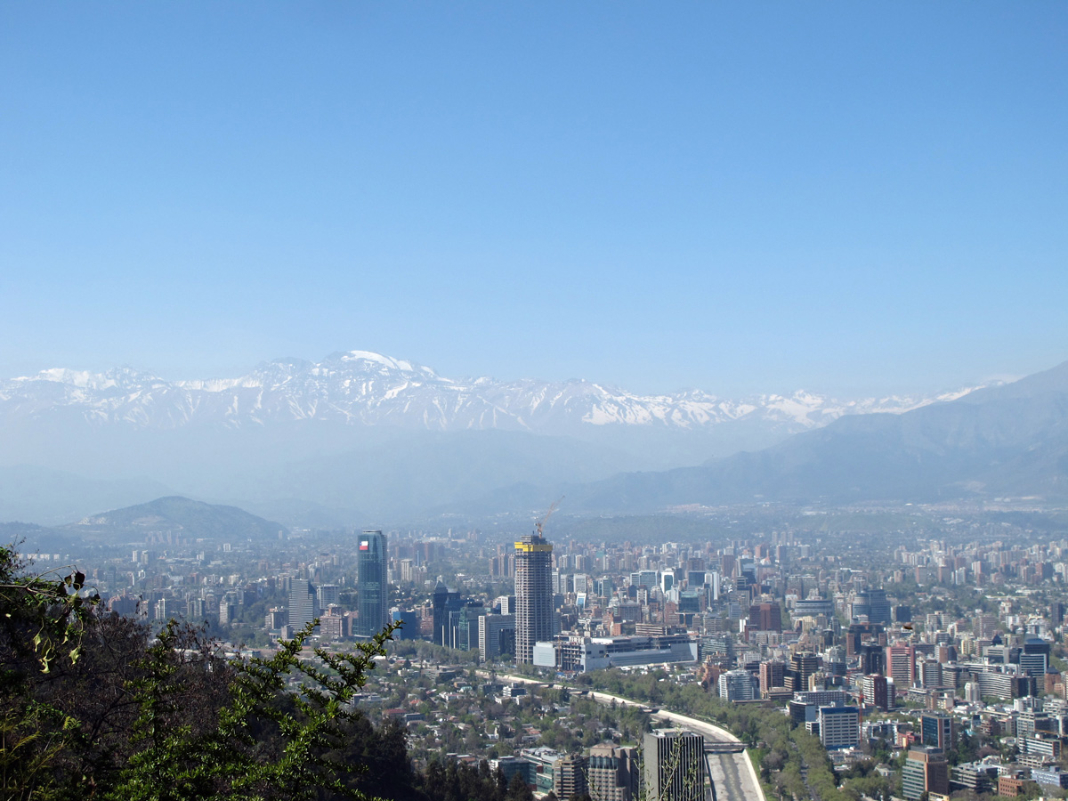 Santiago, Cerro San Cristabel view East.