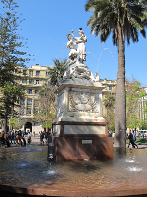 Plaza de Armas Bolivar Monument, Santiago, Chile 2010