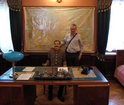 Scotsman meets Stalin, Stalin's Dacha, Russia May 2010
