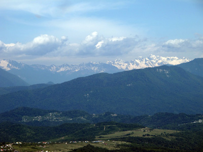 Caucasus range, Stalin's Dacha, Russia May 2010
