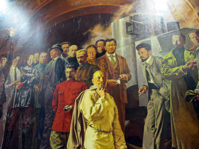 Oddly sinister painting., Moscow, Russia May 2010