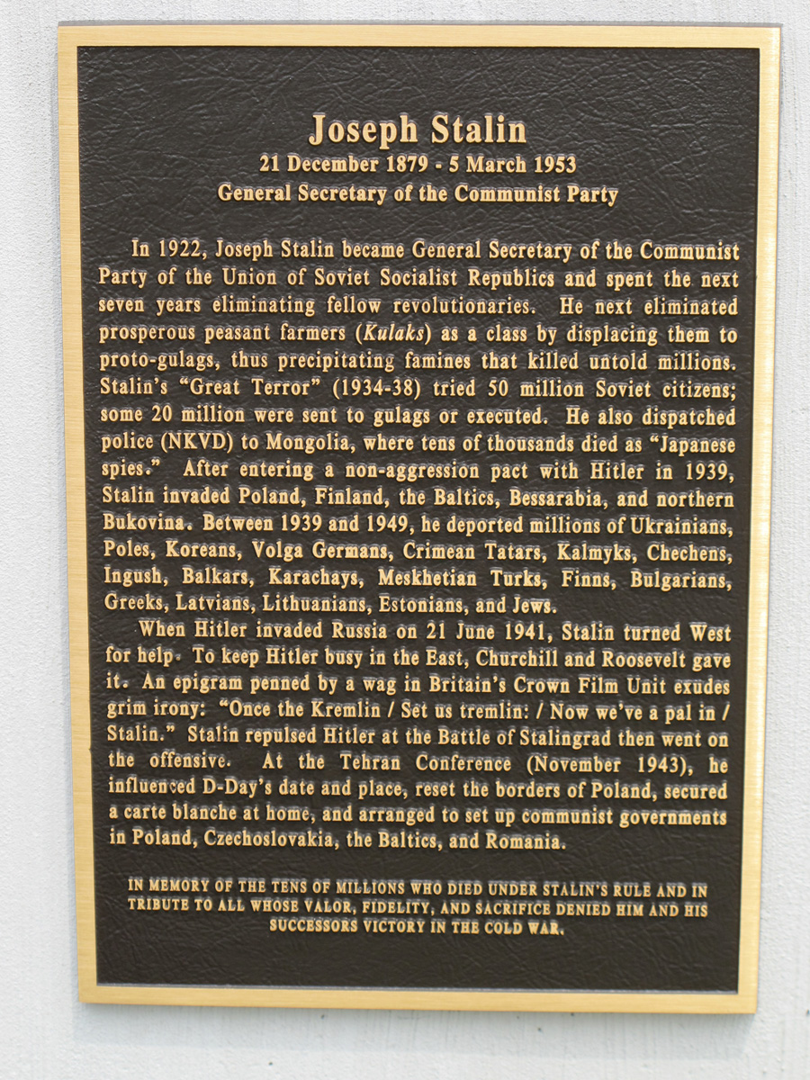 Bedford, VA, Notes on Stalin Bust