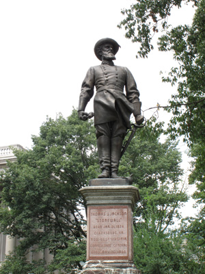 Stonewall Jackson Confederate hero, born in West Virginia, Charleston, WV, 2010 USA East