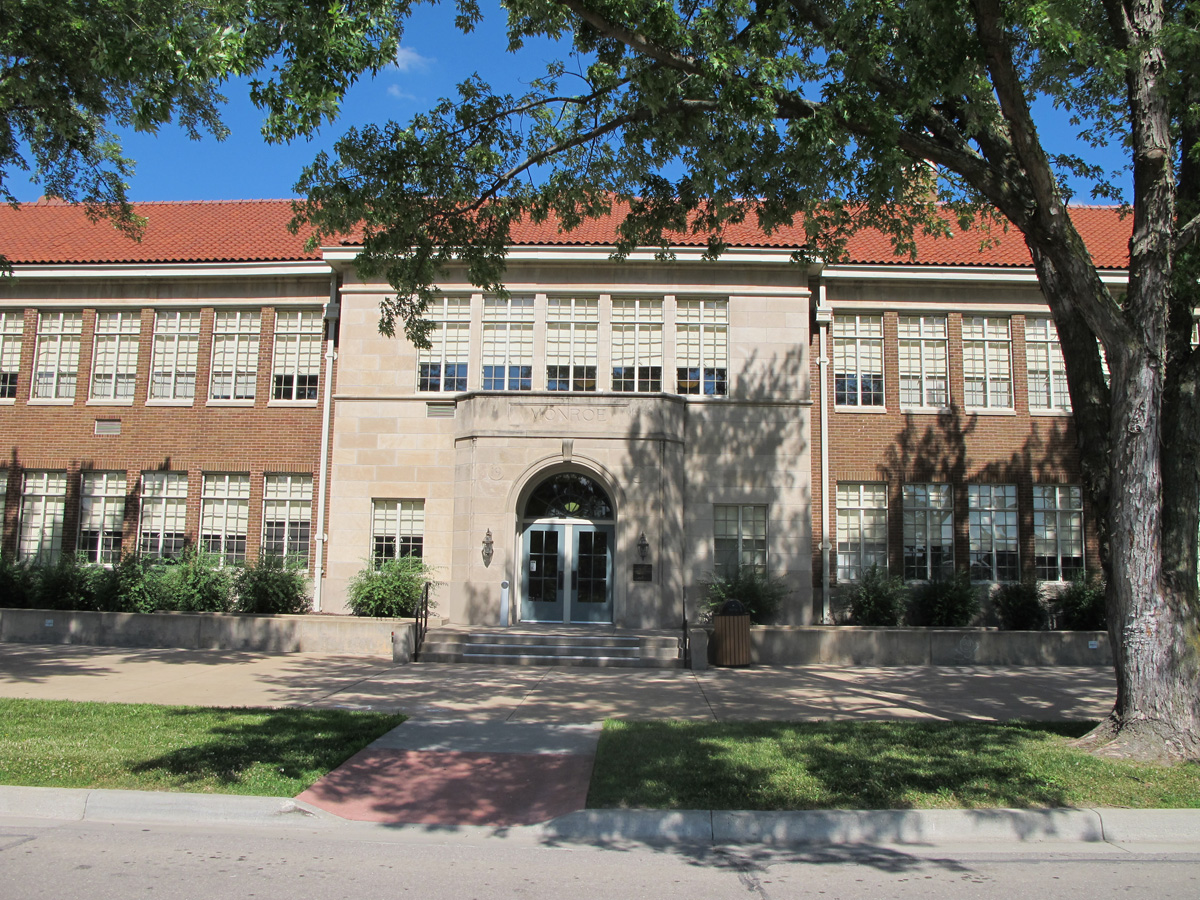 Topeka, KA, Monroe School One of many (de)segregated schools in Topeka.