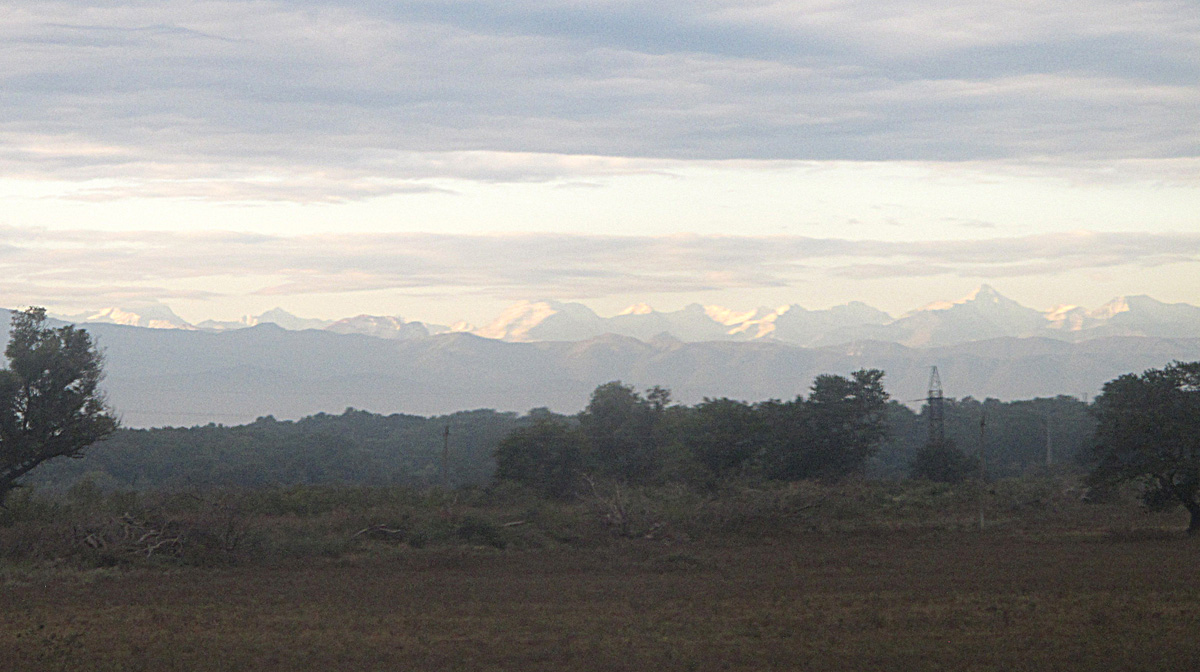 Grozny, Distant Caucasus Range 20 miles East of Grozny