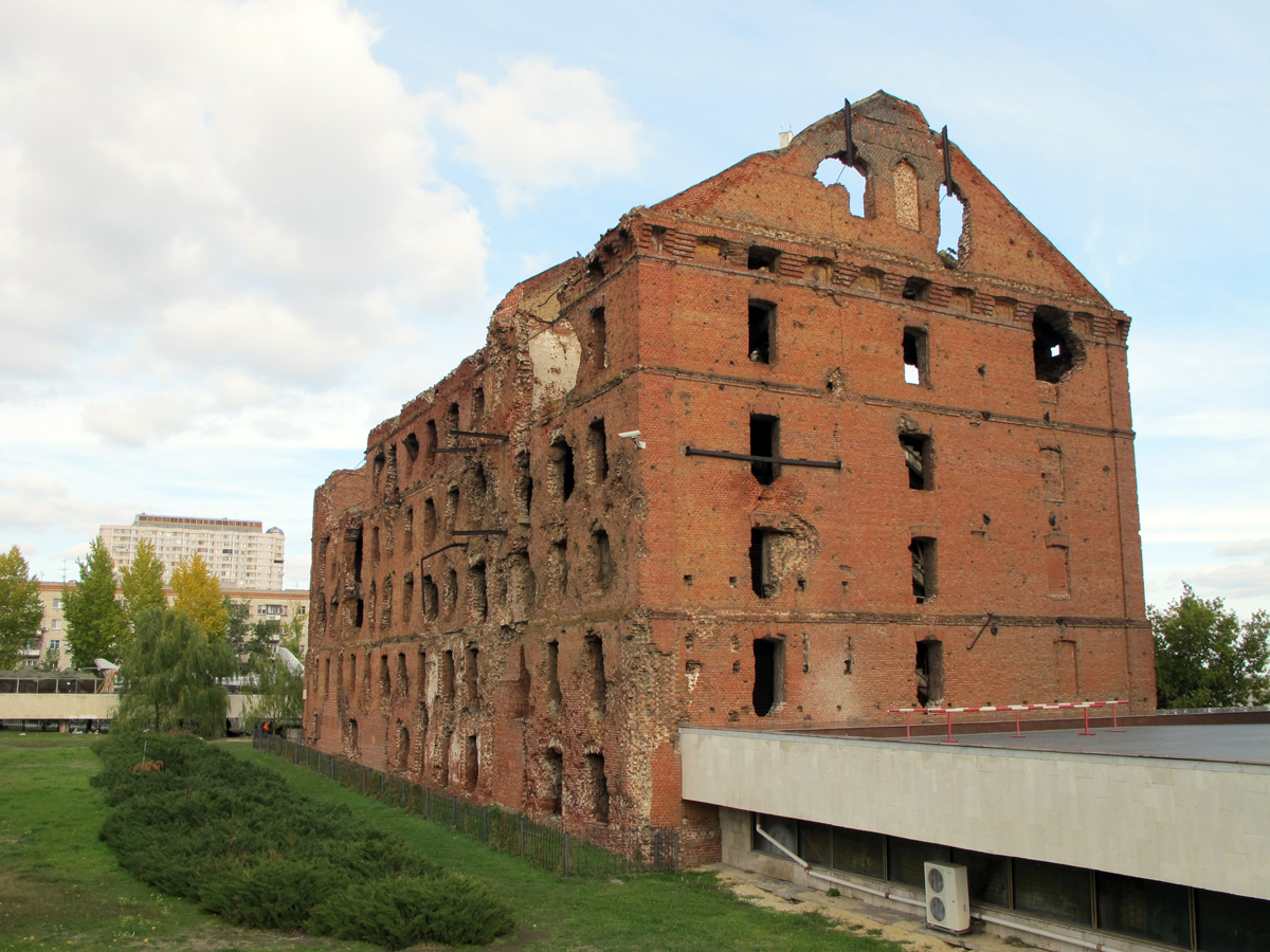 Volgograd, A preserved WWII ruin. The bread factory.