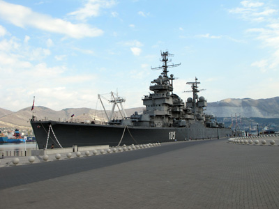 Soviet Cruiser Now a museum., Novorossiysk, Russia, Oct 2011