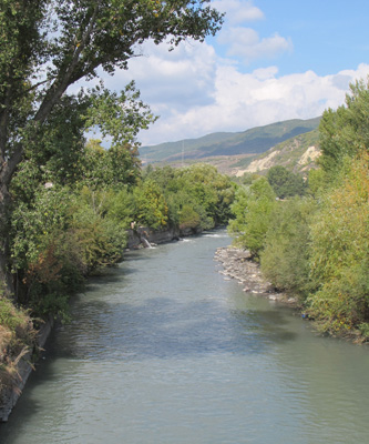 Liakhvi River In Tskhinval, Tskhinvali, South Ossetia, Oct 2011