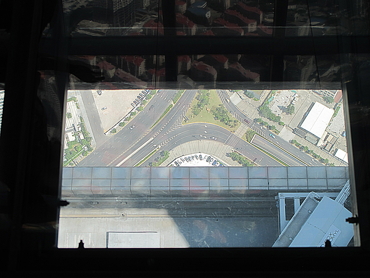 Shanghai, Looking down 100 floors.
