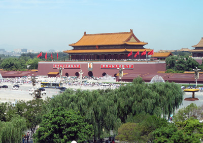 Tiananmen Gate With tourist throngs., Tiananmen Square, China 2011