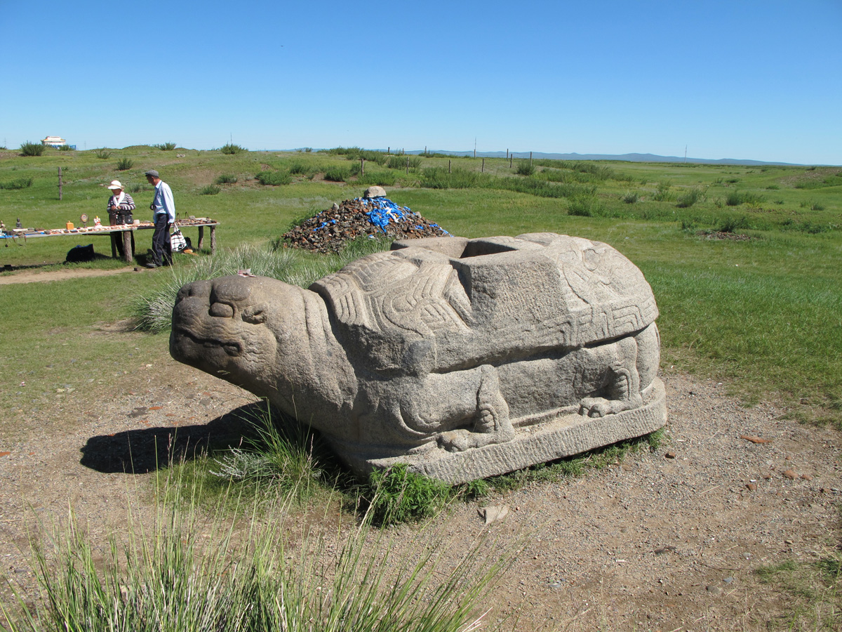 Central Mongolia, Turtle Rock Karakorum boundary marker