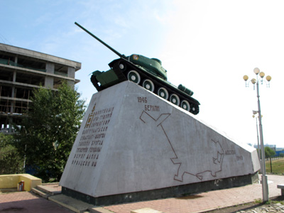 Zaisan: Heroic WWII Tank With map showing his journey., Ulan Bator, Mongolia 2011