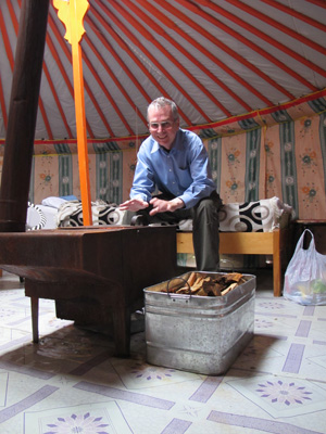 Scotsman in a Yurt, Central Mongolia, Mongolia 2011