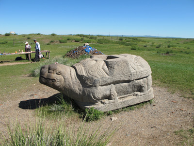 Turtle Rock Karakorum boundary marker, Central Mongolia, Mongolia 2011