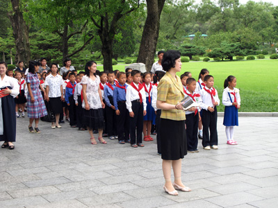 Waiting Visitors, Pyongyang, North Korea 2011