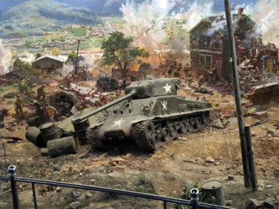 Battle Panorama Well made, with good 3D->2D transitions, War Museum, North Korea 2011