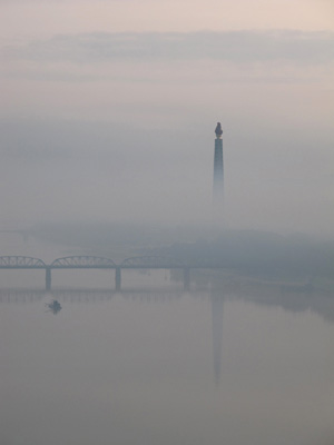 Misty Morning, Pyongyang, North Korea 2011