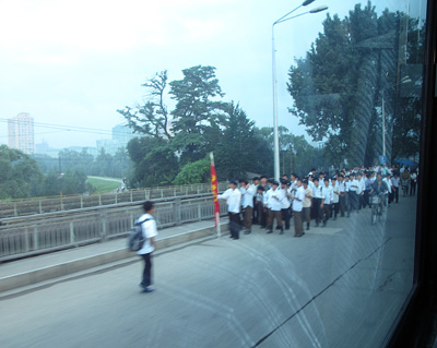 Student "Volunteers" Heading off for Summer construct, DMZ, North Korea 2011