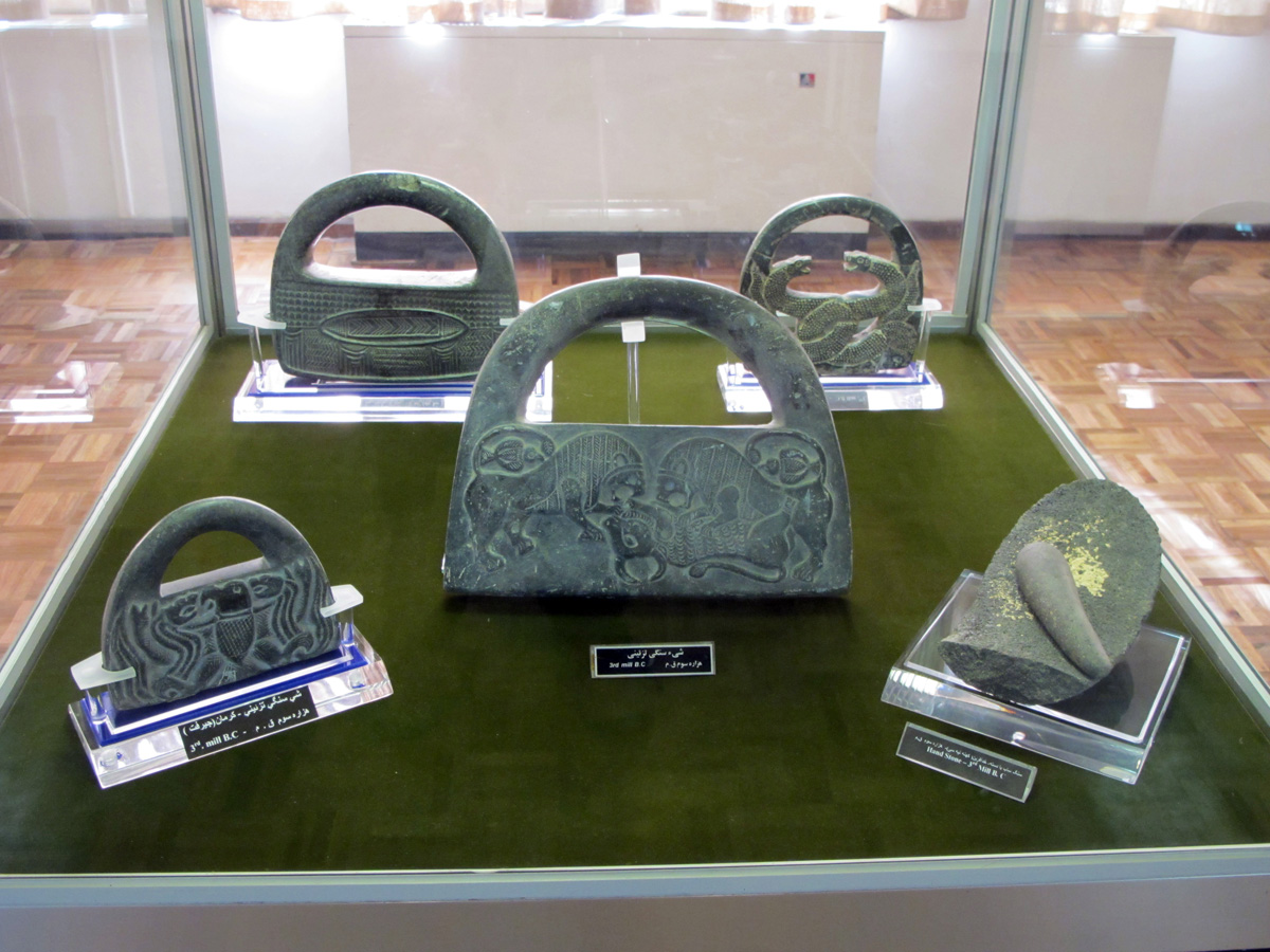 Tabriz, Ceremonial stone handbags Azerbaijan Museum, Tabriz