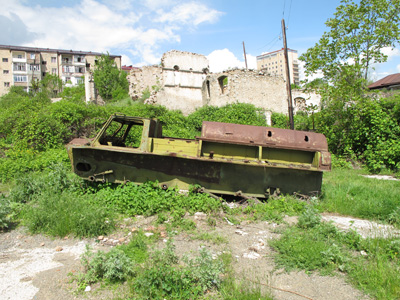 Debris of war (?), Shushi, 2011 Azerbaijan + Iran + Armenia