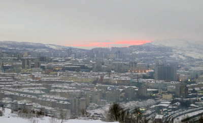 A false dawn, in early afternoon., Murmansk, 2011 North Europe