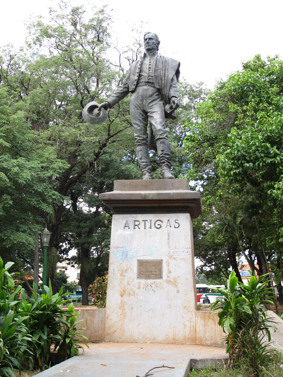 Asuncion, Artigas, Plaza Uruguay (Uruguayan national hero.)