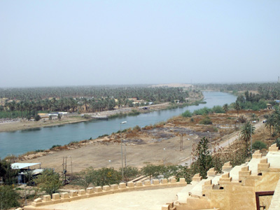 Euphrates, from Saddam Palace, Babylon, Central Iraq 2012