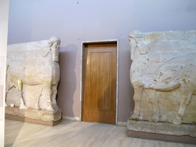 Two mid-sized Lamassu, National Museum, Central Iraq 2012