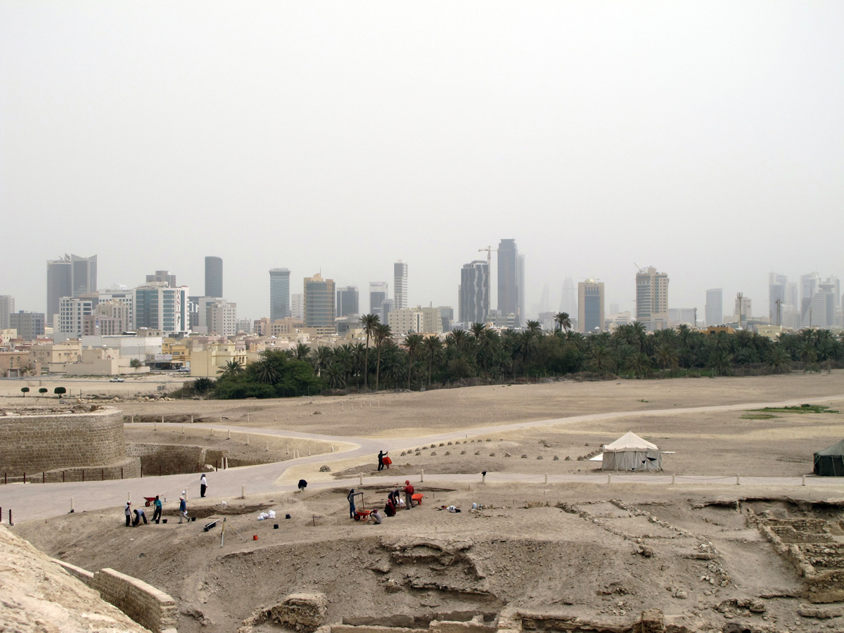 Bahrain, Manama Skyline From Bahrain Fort