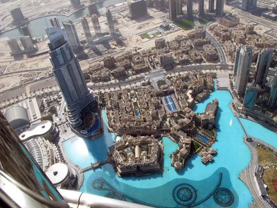 View from Burj Khalifa, Dubai, Gulf States 2012