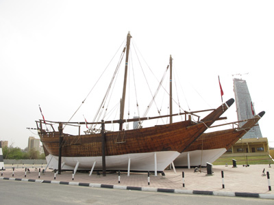 Dhows outside Maritime Museum, Kuwait City, Gulf States 2012