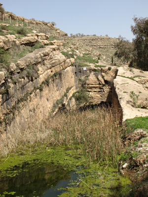 Rock cut irrigation channel, Khanis, Kurdistan 2012