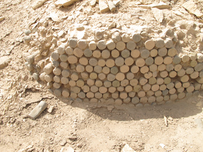 Al-phisyphsa Temple Decorative colored clay cones, Uruk, Mesopotamia 2012