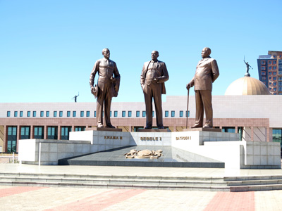 The Three Dikgosi Who persuaded London to directly rule Botswan, Gaborone, Botswana 2013