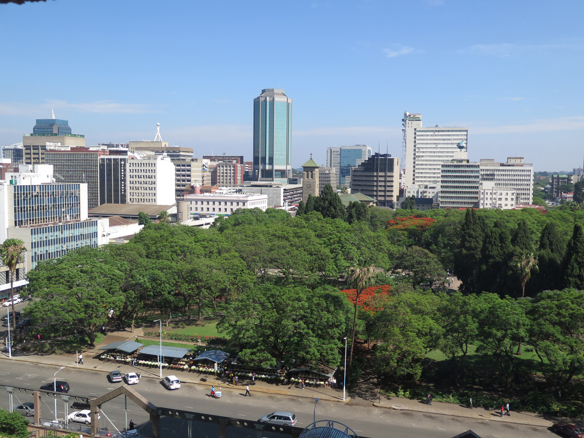 Harare, Cityscape, across Africa Unity Square