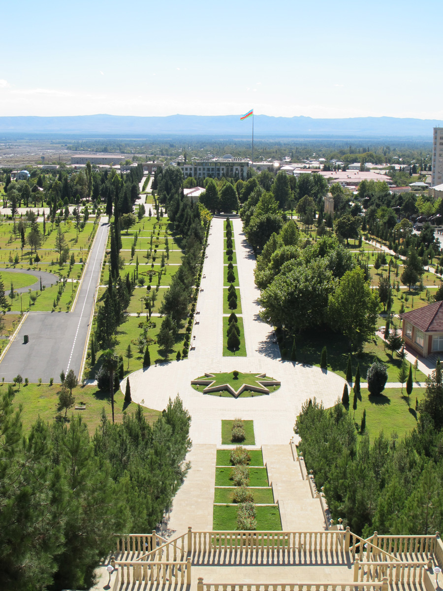 Balakan, Heydar Aliyev park View from statue plinth