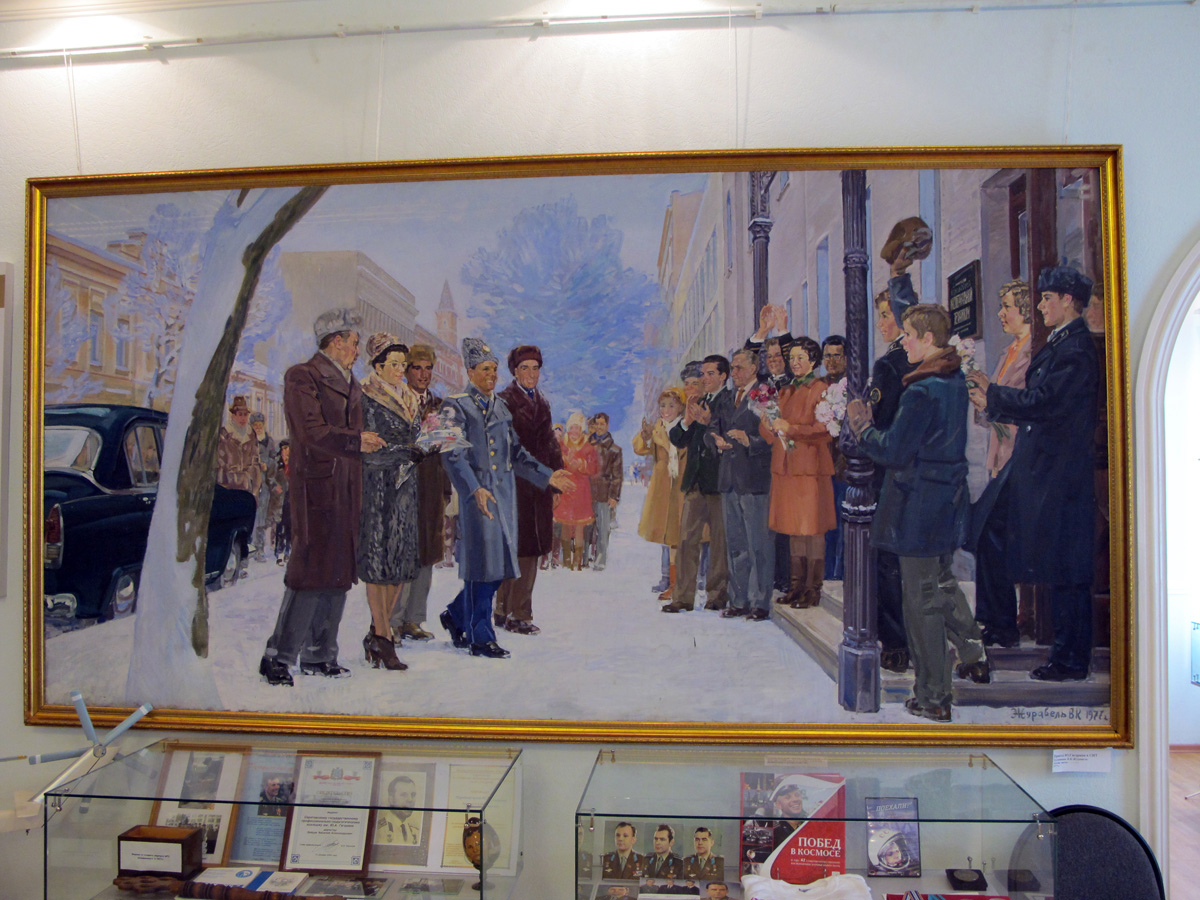 Gagarin Museum, Gagarin visits Saratov