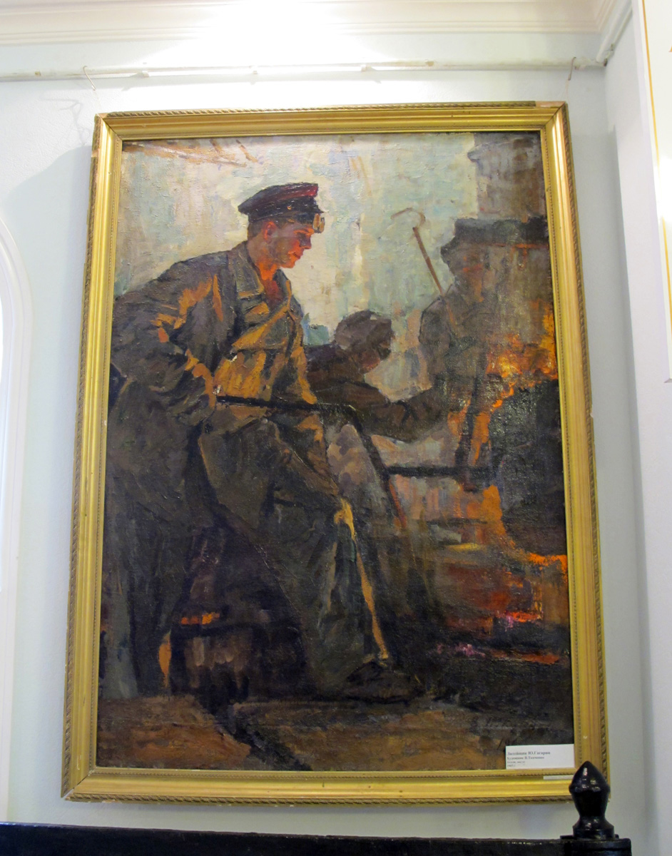 Gagarin Museum, Gagarin as a young steelworker