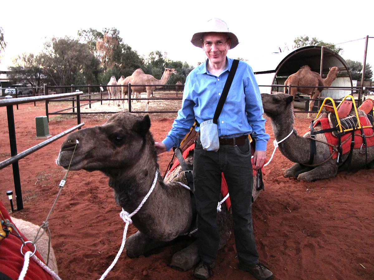 Sunset Camel Tour, Relieved Scotsman: at tour end