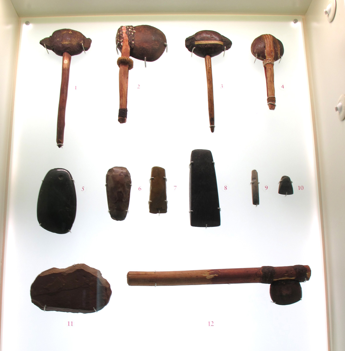 South Australian Museum, Comparitive stone axes Aboriginal versus others