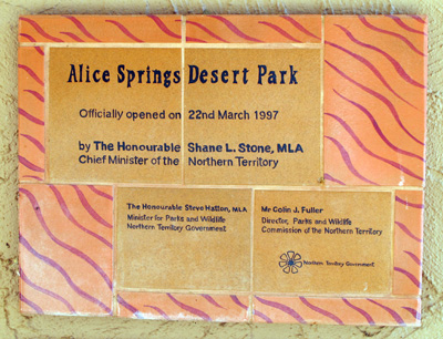 Alice Springs Desert Park, 2013 Australia (North-South)