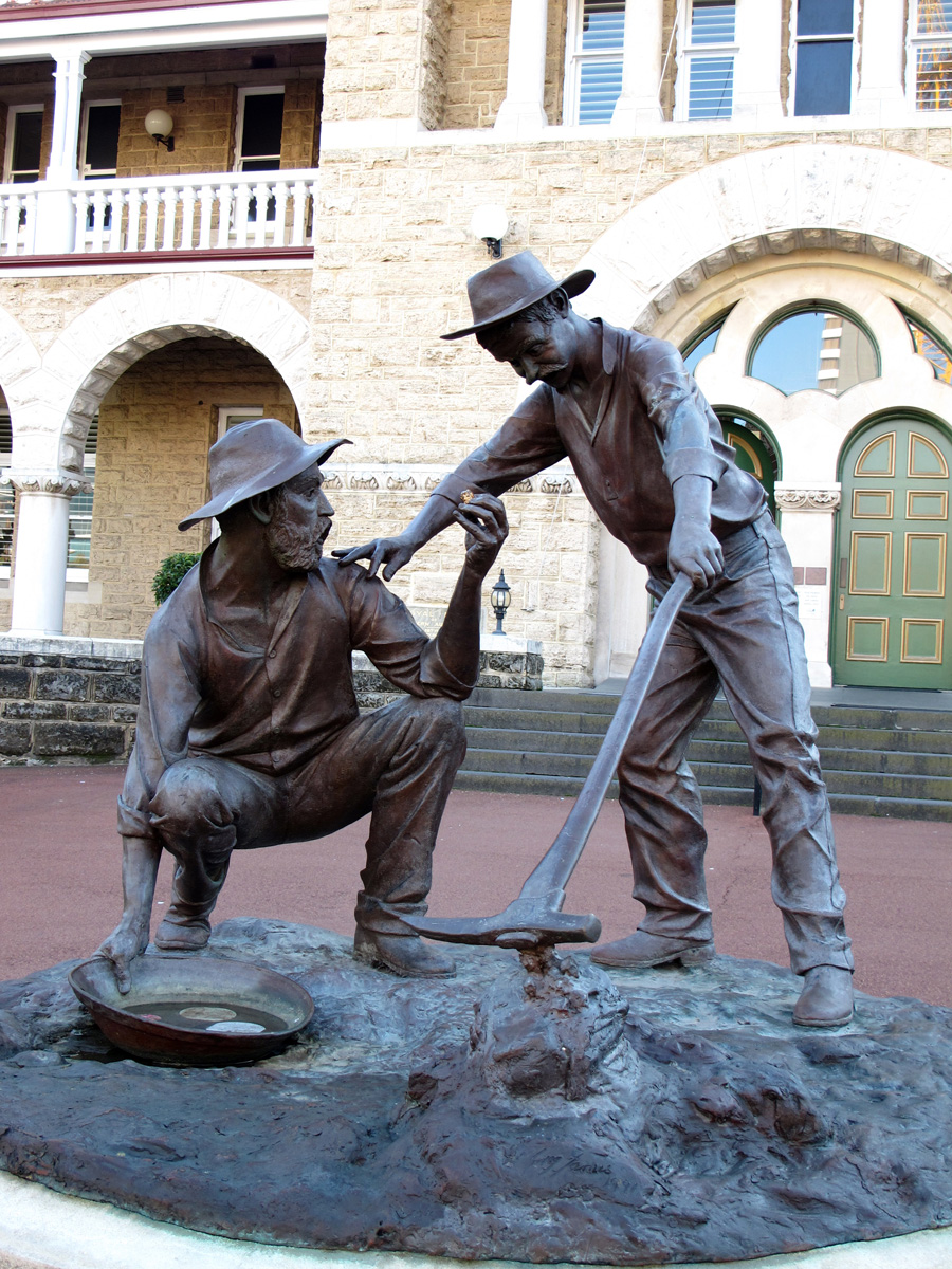 Perth, "The Strike" Commemorates 1892 Gold Strike at Coolgardie WA