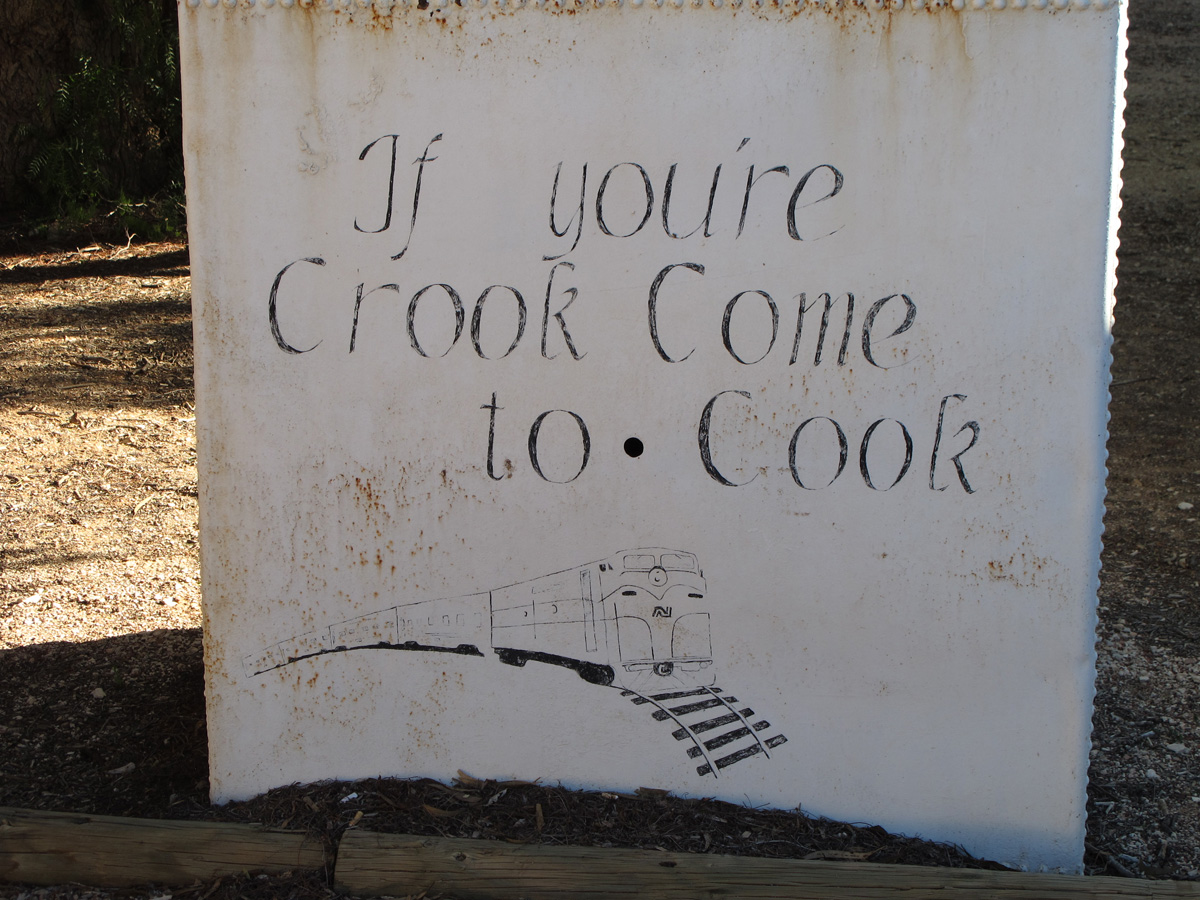 Indian-Pacific, Cook: Support our local hospital!
