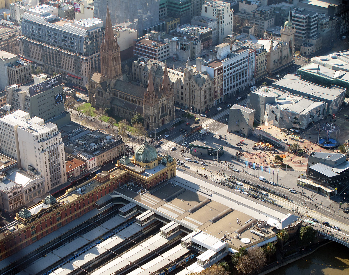 Eureka Tower, Flinders St & Federation Square